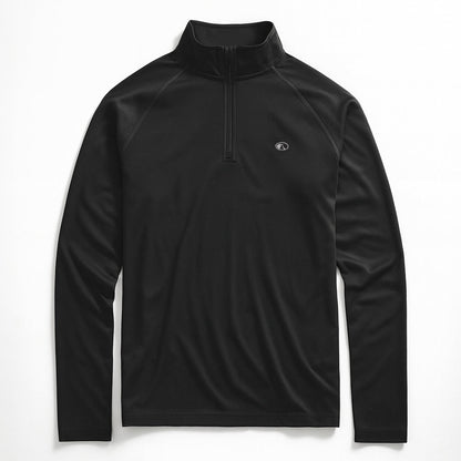 Pure Polyester Half-Zip Long Sleeve Shirt