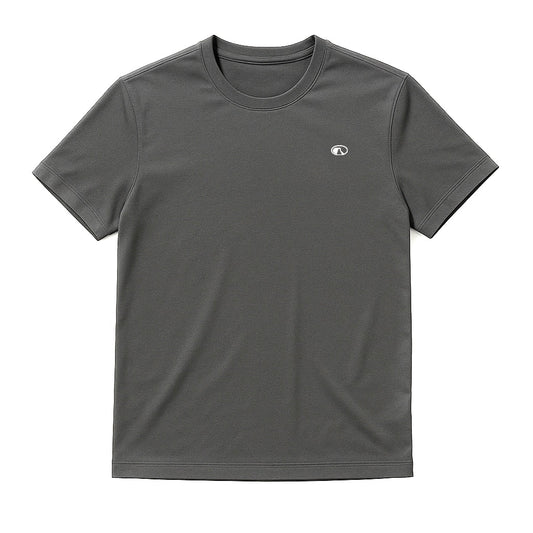 Pure Polyester Lightweight Daily T-Shirt - Gray